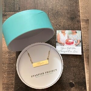 Starfish Project “Mama” Gold Bar Necklace NWOT